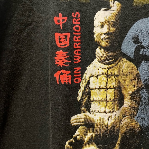 Pendak Qin Warriors Indie Historic Era T-Shirt, Sz XXL, Black + Character Print - Picture 3 of 6